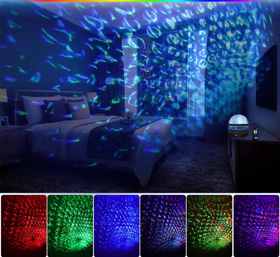 LED Night Light Water Pattern Projection Effect Lamp